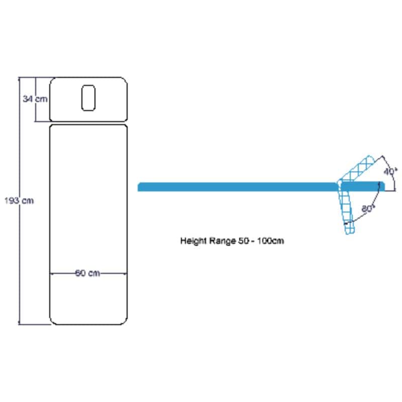 ABCO Treatment Table 2 Section height range