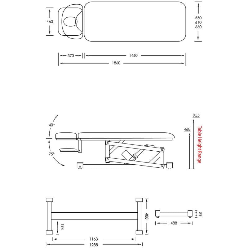 Athlegen Pro Lift Osteo XL Dimensions