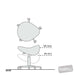 Healthtec Traditional Saddle Stool dimensions