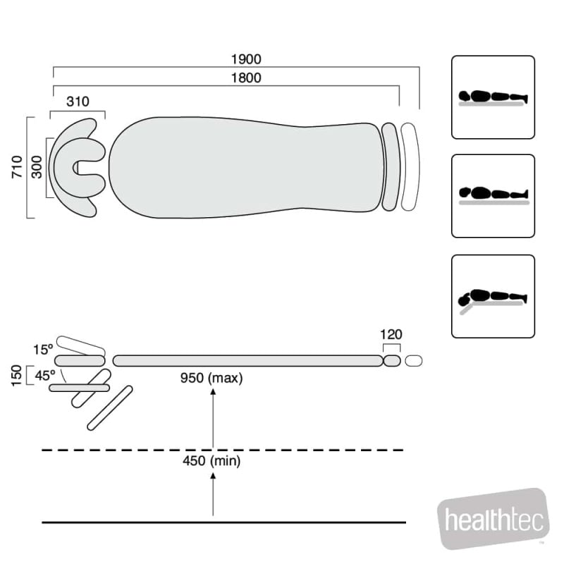 SX_Contour_Massage_Table_Single_Section_height_range